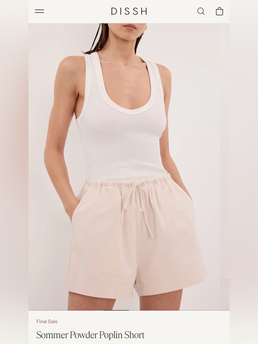 DISSH 100% Cotton Poplin Shorts